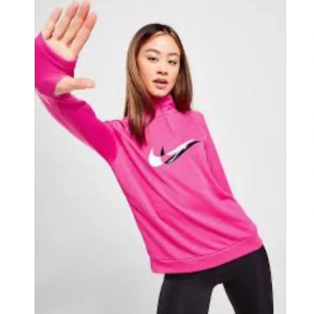Nike Pro Dri-FIT Women's M Pink Half-Zip Pullover Athletic Running Baselayer Top